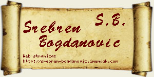Srebren Bogdanović vizit kartica